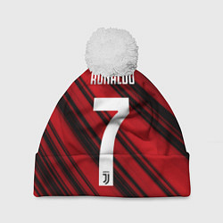 Шапка с помпоном Ronaldo 7: Red Sport, цвет: 3D-белый