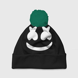 Шапка с помпоном Marshmello: Black Face, цвет: 3D-зеленый