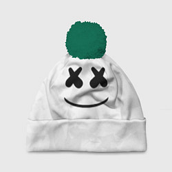 Шапка с помпоном Marshmello: White Face, цвет: 3D-зеленый