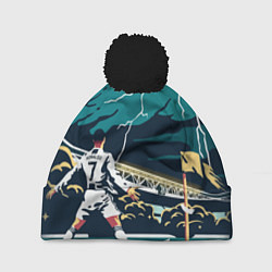 Шапка с помпоном Ronaldo lightning, цвет: 3D-черный