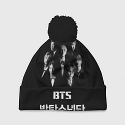 Шапка с помпоном BTS Group, цвет: 3D-черный