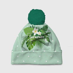 Шапка с помпоном Fresh Summer, цвет: 3D-зеленый