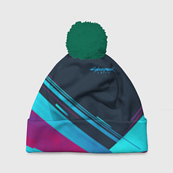 Шапка с помпоном Cyberpunk 2077, цвет: 3D-зеленый