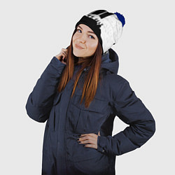 Шапка с помпоном BTS: Black Stars, цвет: 3D-тёмно-синий — фото 2