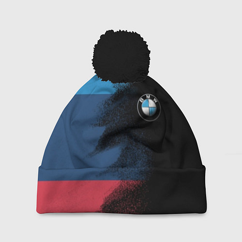 Шапка c помпоном BMW / 3D-Черный – фото 1