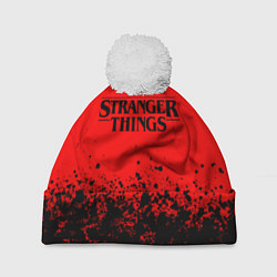 Шапка с помпоном STRANGER THINGS, цвет: 3D-белый