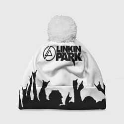 Шапка с помпоном LINKIN PARK, цвет: 3D-белый