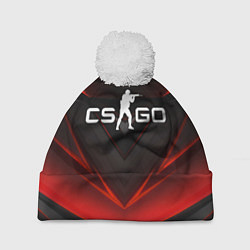 Шапка с помпоном CS GO logo, цвет: 3D-белый