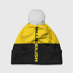Шапка с помпоном BILLIE EILISH: Yellow & Black, цвет: 3D-белый