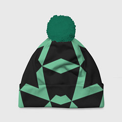 Шапка с помпоном Abstract zigzag pattern, цвет: 3D-зеленый