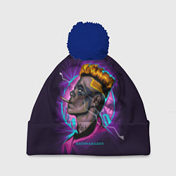 Шапка с помпоном SAYONARA BOY, цвет: 3D-тёмно-синий