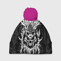 Шапка с помпоном BABYMETAL, цвет: 3D-малиновый