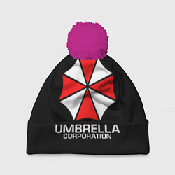 Шапка с помпоном UMBRELLA CORP, цвет: 3D-малиновый