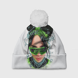 Шапка с помпоном BILLIE EILISH, цвет: 3D-белый