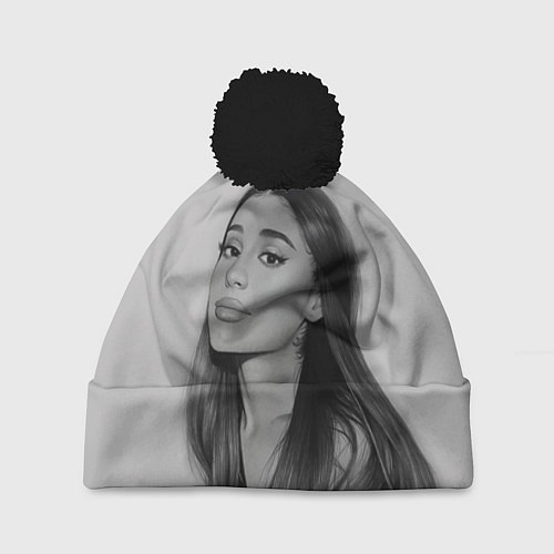 Шапка c помпоном Ariana Grande Ариана Гранде / 3D-Черный – фото 1