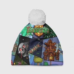 Шапка с помпоном Terraria, цвет: 3D-белый