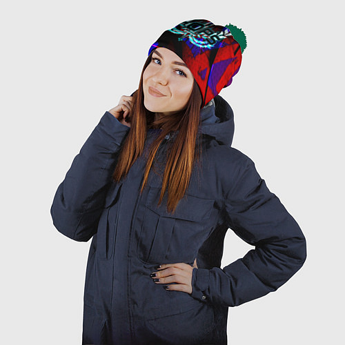 Шапка c помпоном C-OPS / 3D-Зеленый – фото 2