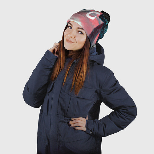 Шапка c помпоном Sekiro shadows die twice / 3D-Черный – фото 2