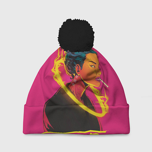 Шапка c помпоном Cyberfire 404 / 3D-Черный – фото 1