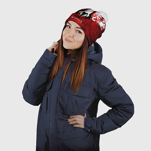 Шапка c помпоном Assasin's creed / 3D-Белый – фото 2