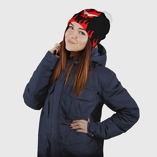 Шапка c помпоном GURREN LAGANN / 3D-Белый – фото 2