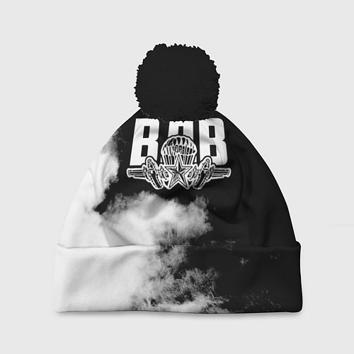 Шапка c помпоном ВДВ / 3D-Черный – фото 1