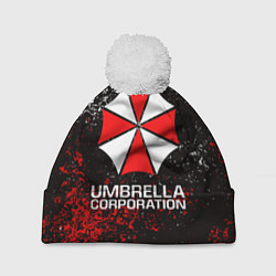 Шапка с помпоном UMBRELLA CORP, цвет: 3D-белый