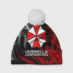 Шапка с помпоном UMBRELLA CORP, цвет: 3D-белый