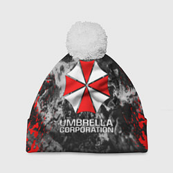 Шапка с помпоном UMBRELLA CORP, цвет: 3D-белый