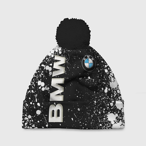 Шапка c помпоном BMW / 3D-Черный – фото 1