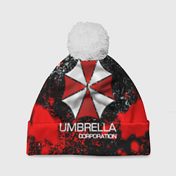 Шапка с помпоном UMBRELLA CORP, цвет: 3D-белый