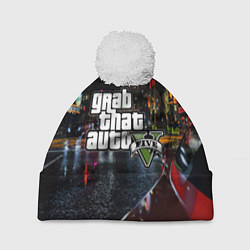 Шапка с помпоном Grand Theft Auto V, цвет: 3D-белый