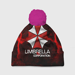 Шапка с помпоном UMBRELLA CORP, цвет: 3D-малиновый