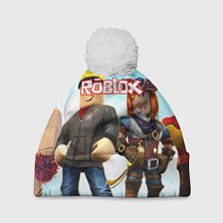 Шапка с помпоном ROBLOX, цвет: 3D-белый