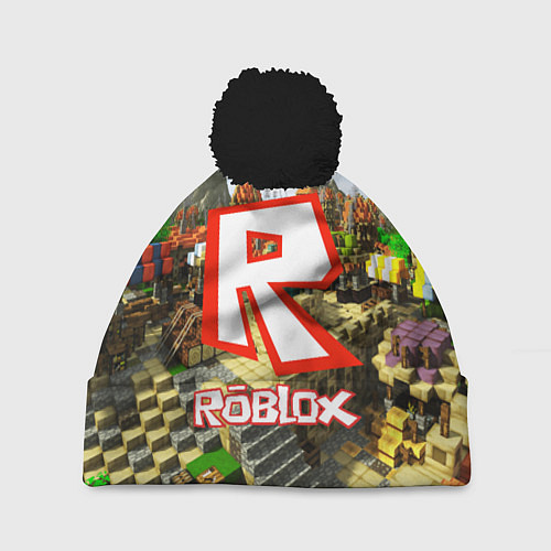 Шапка c помпоном ROBLOX / 3D-Черный – фото 1