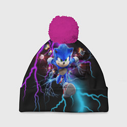 Шапка с помпоном SONIC, цвет: 3D-малиновый