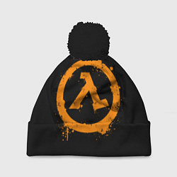 Шапка с помпоном HALF-LIFE, цвет: 3D-черный