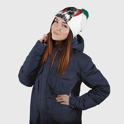 Шапка c помпоном GODZILLA / 3D-Зеленый – фото 2