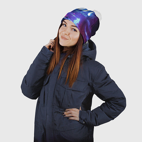 Шапка c помпоном Ori and the Will of the Wisps / 3D-Белый – фото 2