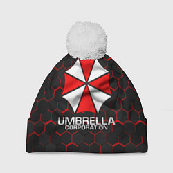 Шапка с помпоном UMBRELLA CORP, цвет: 3D-белый