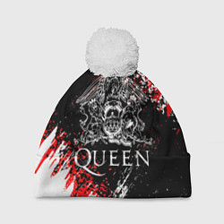 Шапка с помпоном QUEEN, цвет: 3D-белый