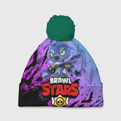 Шапка с помпоном BRAWL STARS WEREWOLF LEON, цвет: 3D-зеленый