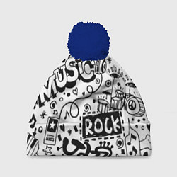 Шапка с помпоном Rock, цвет: 3D-тёмно-синий