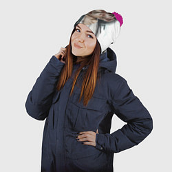 Шапка с помпоном BTS, цвет: 3D-малиновый — фото 2