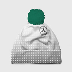 Шапка с помпоном Mercedes-Benz, цвет: 3D-зеленый