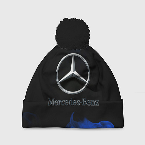 Шапка c помпоном Mercedes / 3D-Черный – фото 1