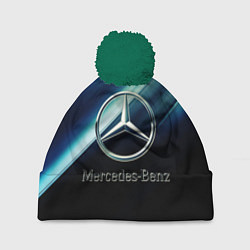 Шапка с помпоном Mercedes, цвет: 3D-зеленый