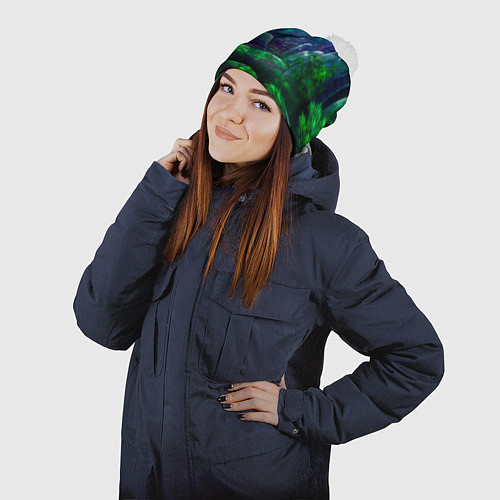 Шапка c помпоном Дорога в храм / 3D-Белый – фото 2