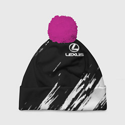 Шапка с помпоном LEXUS, цвет: 3D-малиновый