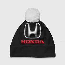 Шапка с помпоном HONDA, цвет: 3D-белый